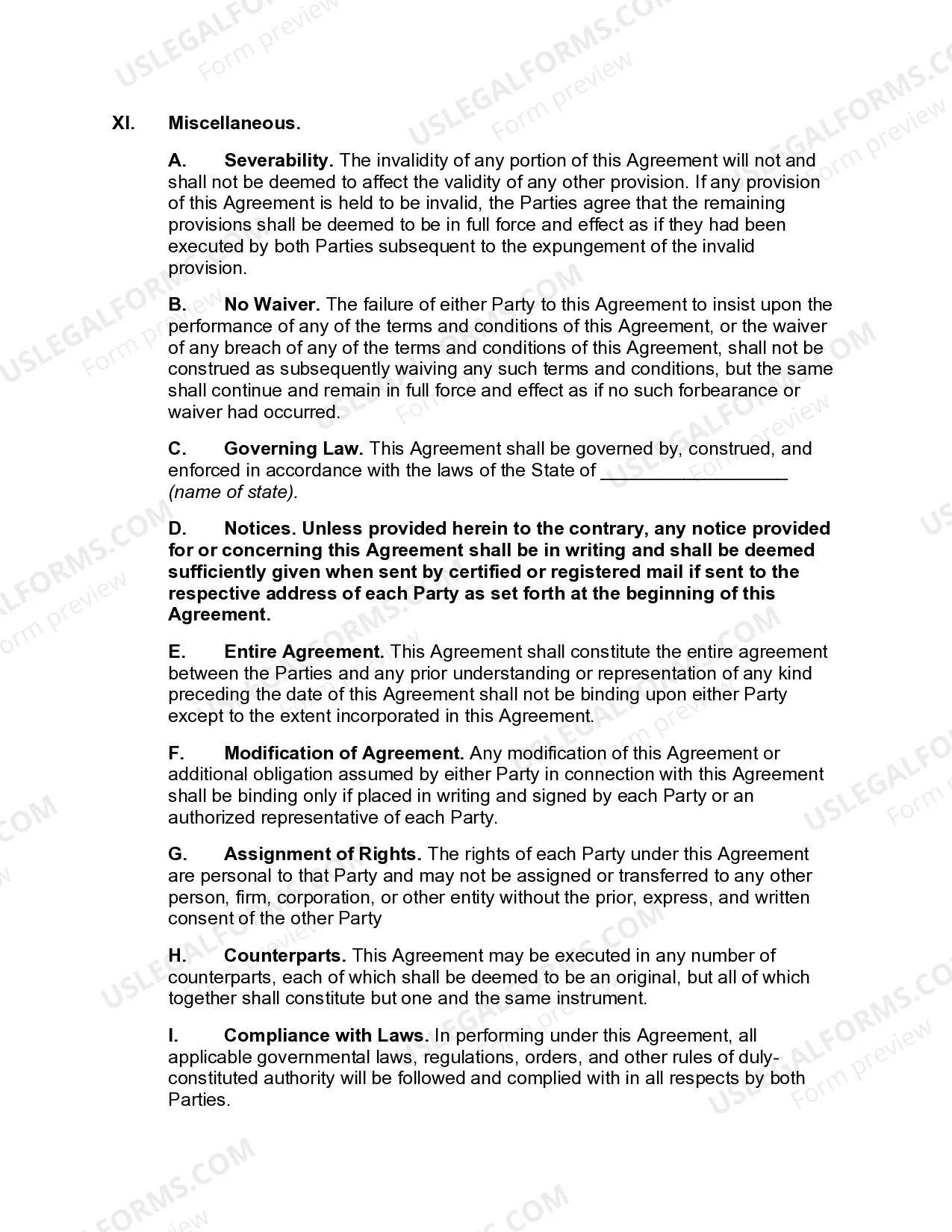 Preview Sales Consultant Agreement