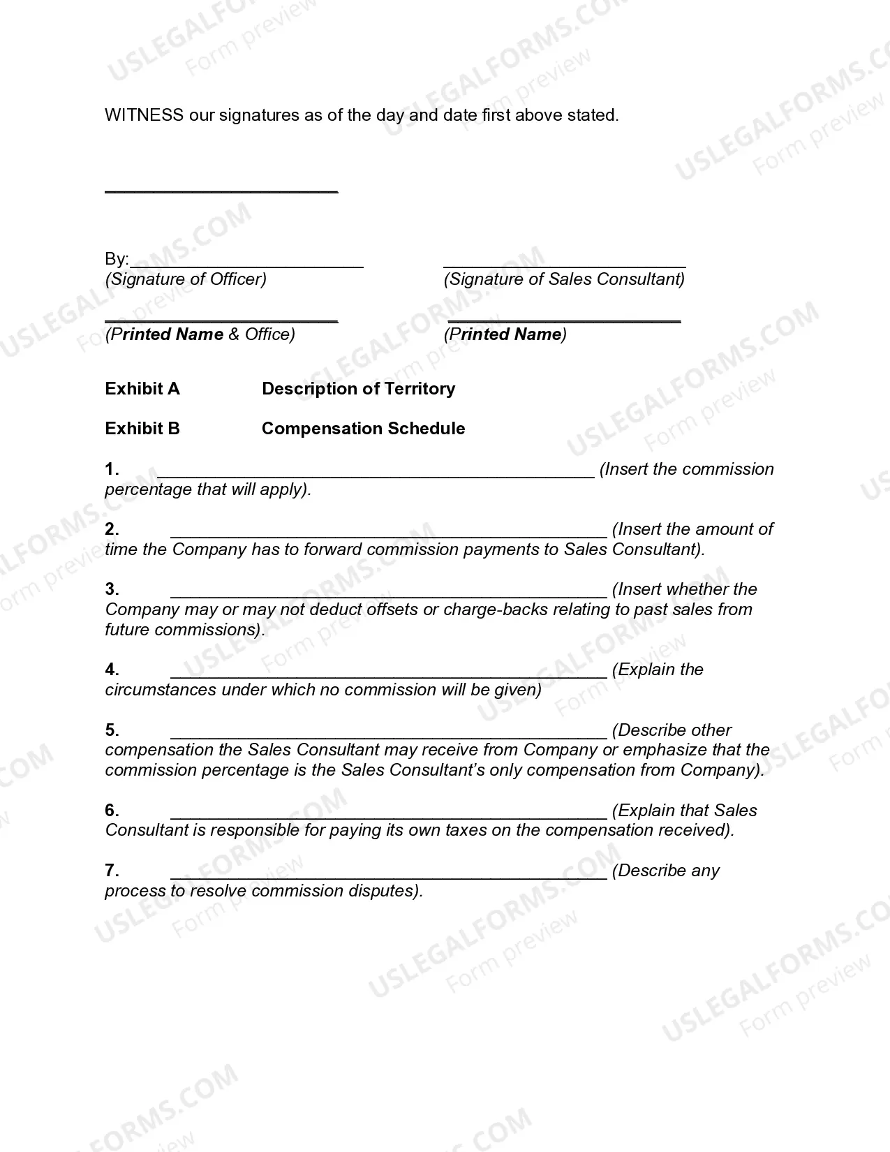 Preview Sales Consultant Agreement