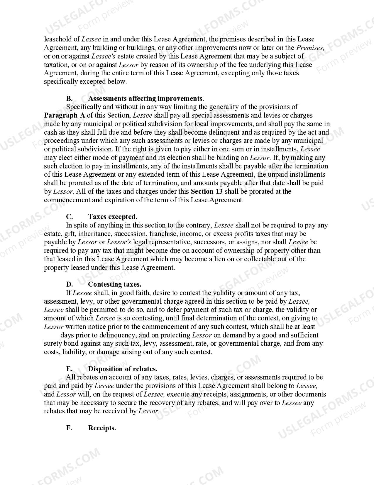 Commercial Ground Lease with Lessee to Construct Improvements