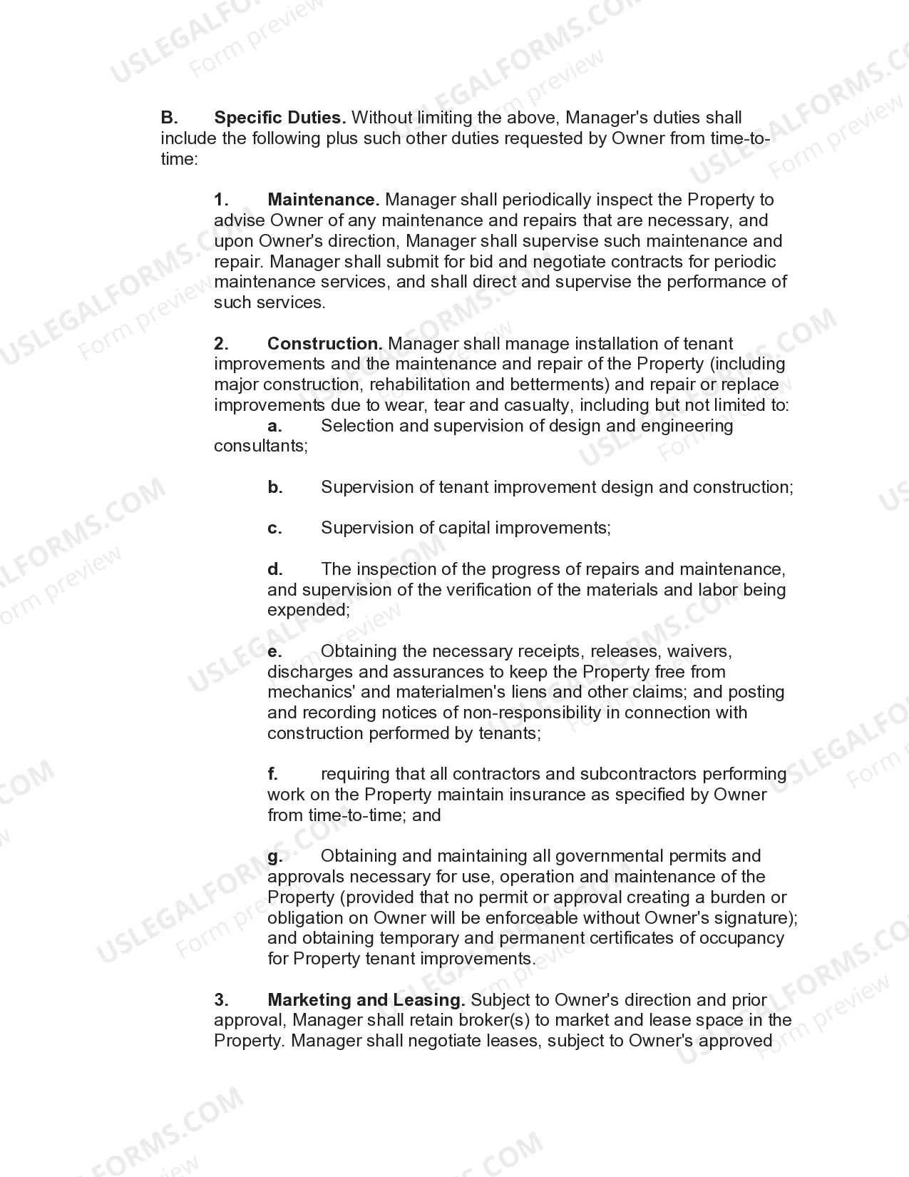 Preview Agreement to Manage Medical Office Building