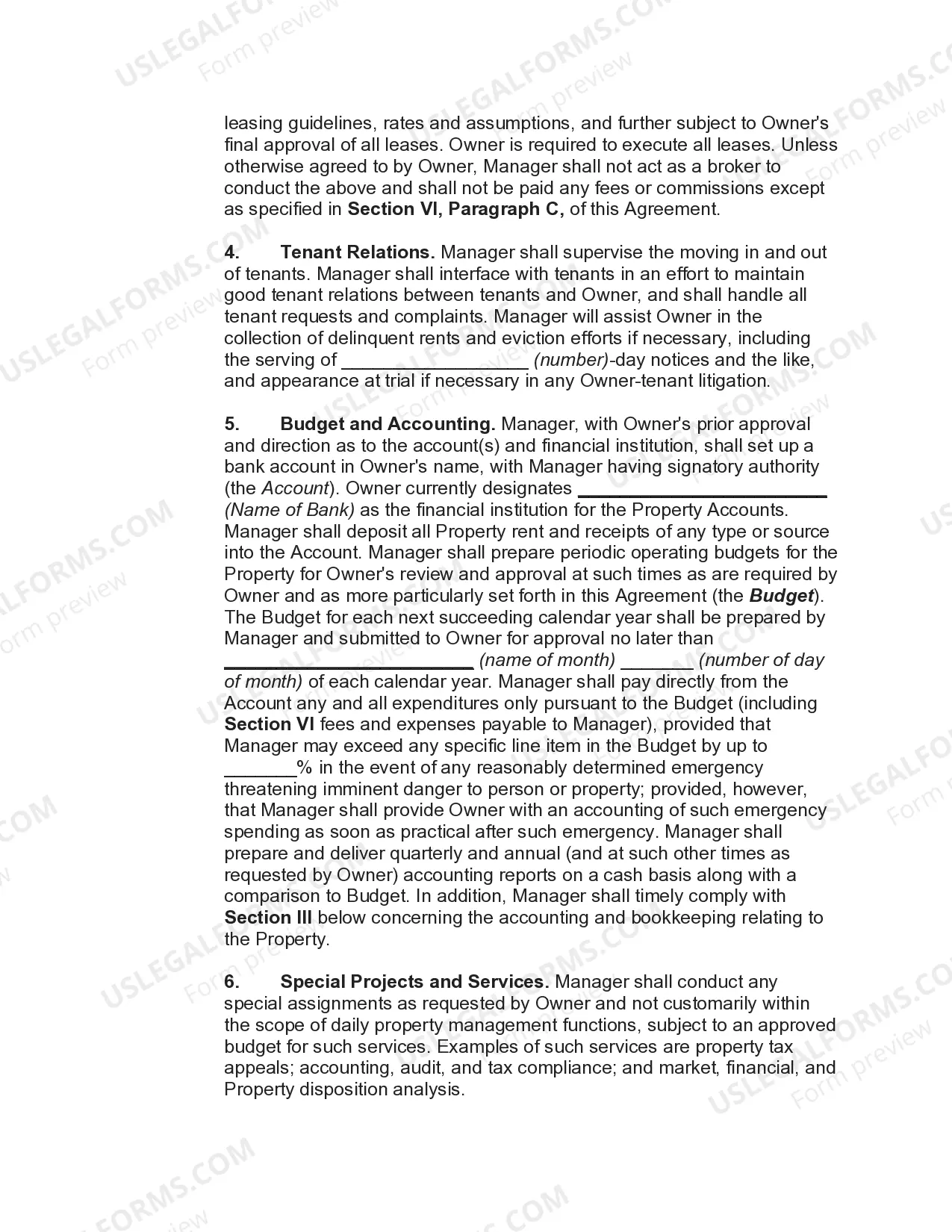 Preview Agreement to Manage Medical Office Building