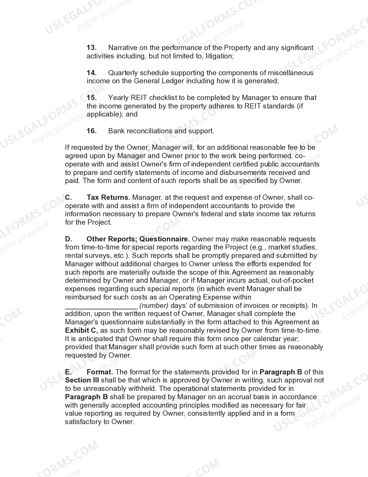 Preview Agreement to Manage Medical Office Building
