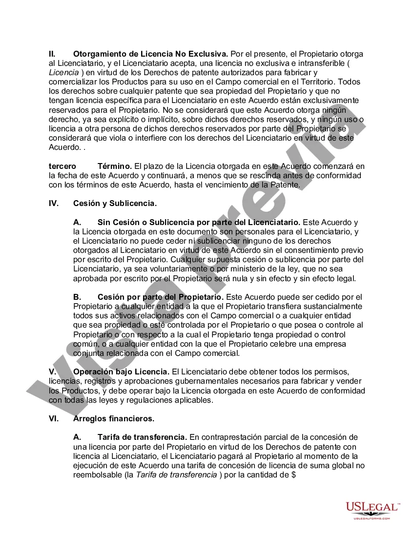 Preview Acuerdo de licencia de tecnología