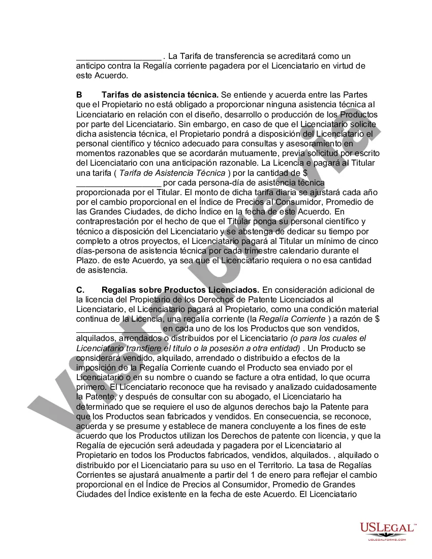 Preview Acuerdo de licencia de tecnología