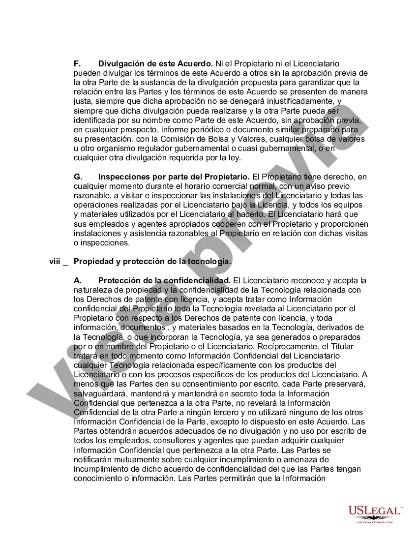 Preview Acuerdo de licencia de tecnología