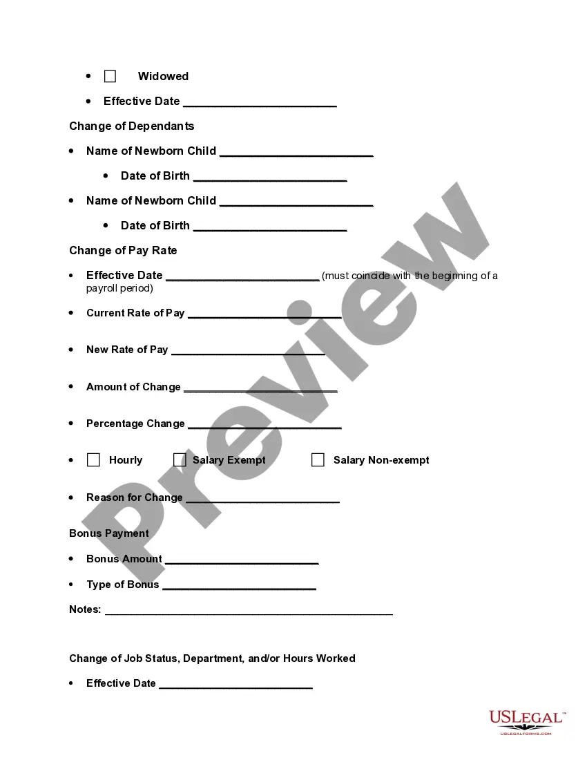 Get Personnel Change Form Preview Personnel Change Form
