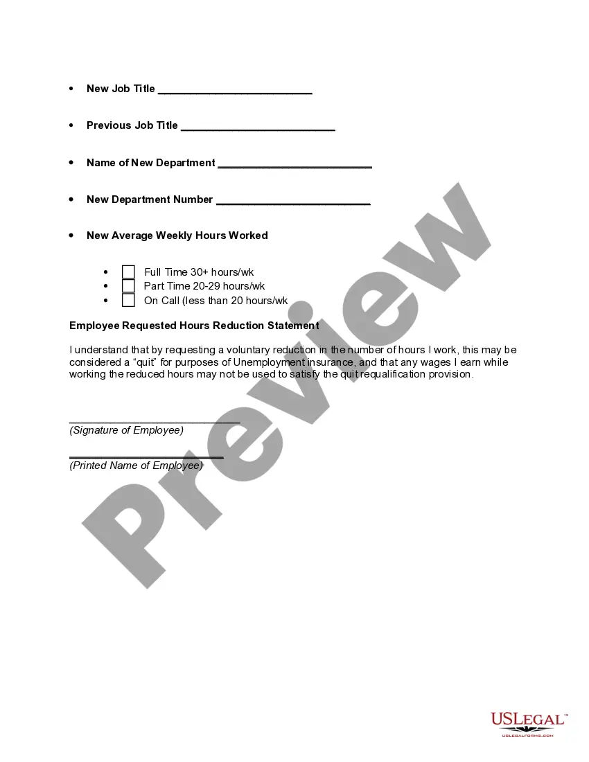 Get Personnel Change Form Preview Personnel Change Form