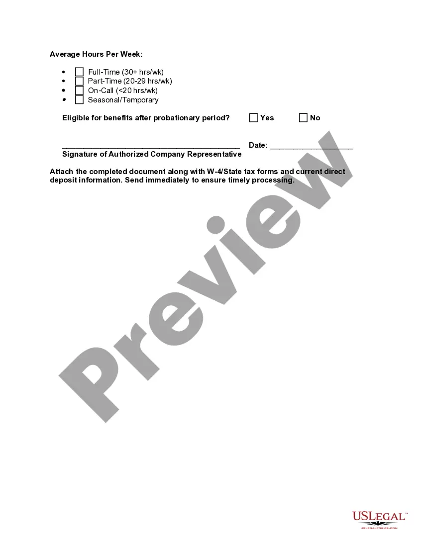 Get Re-Hire Employee Information Form Preview Re-Hire Employee Information Form