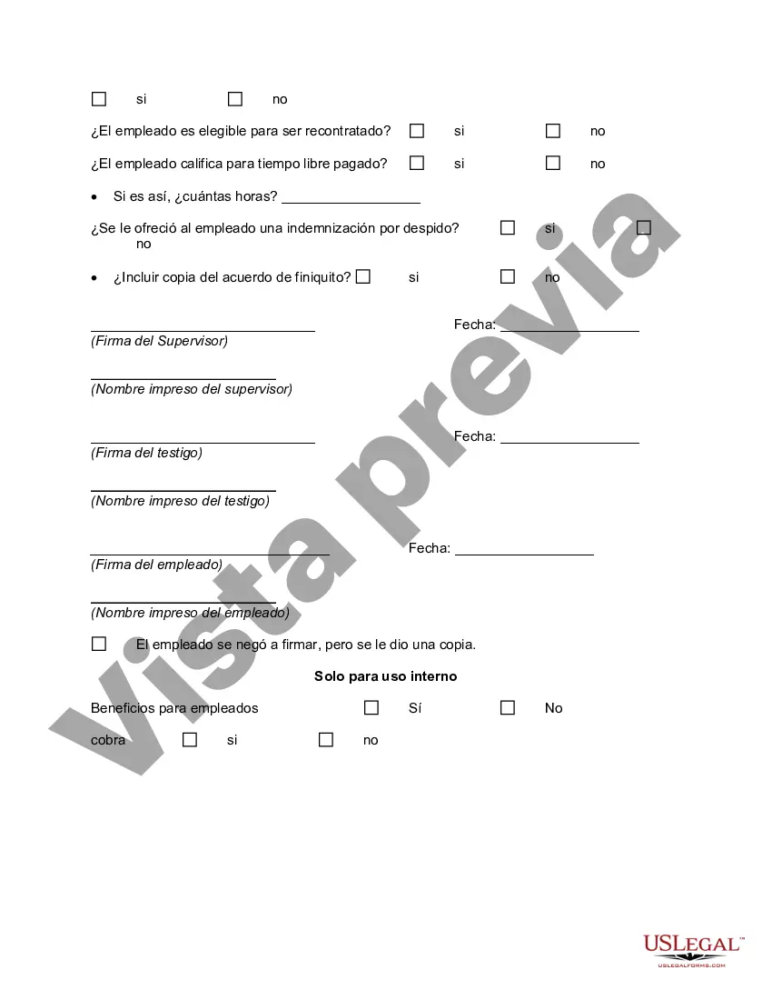 Preview Acta de Separación del Empleo
