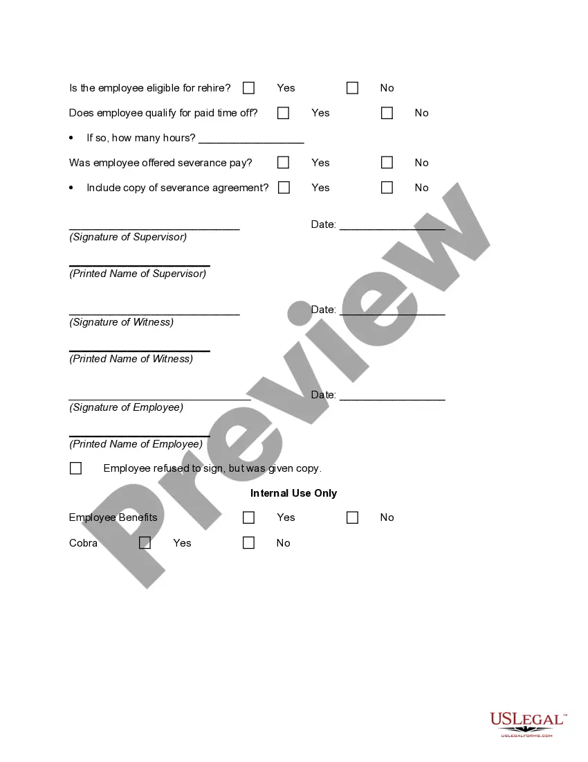 Get Record of Separation from Employment Preview Record of Separation from Employment