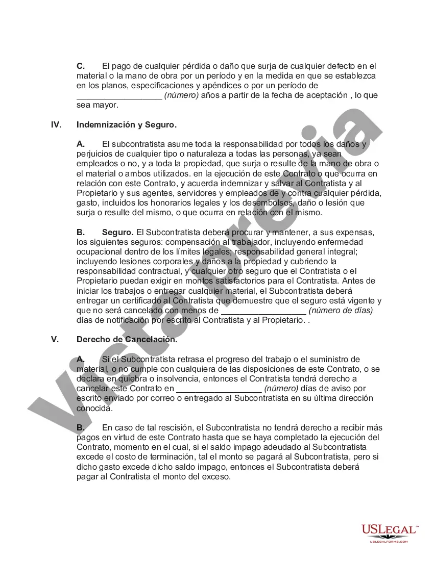 Preview Orden de compra de subcontratación de mano de obra y materiales