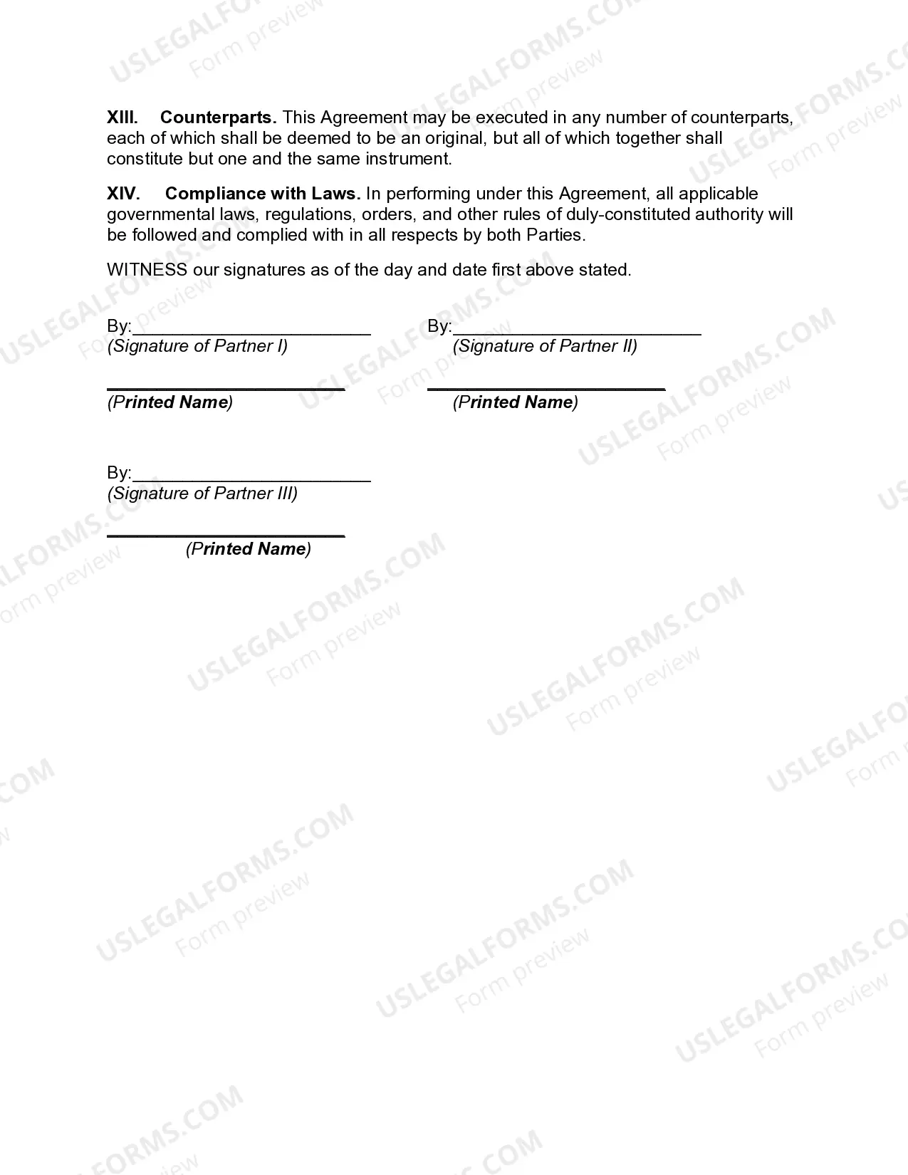 Preview Agreement to Establish Committee to Wind up Partnership