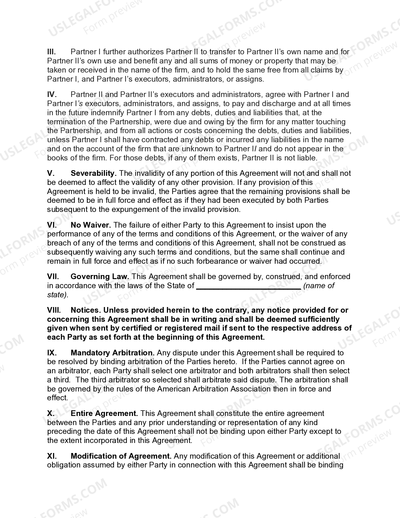 District of Columbia Liquidation of Partnership with Sale of Assets and