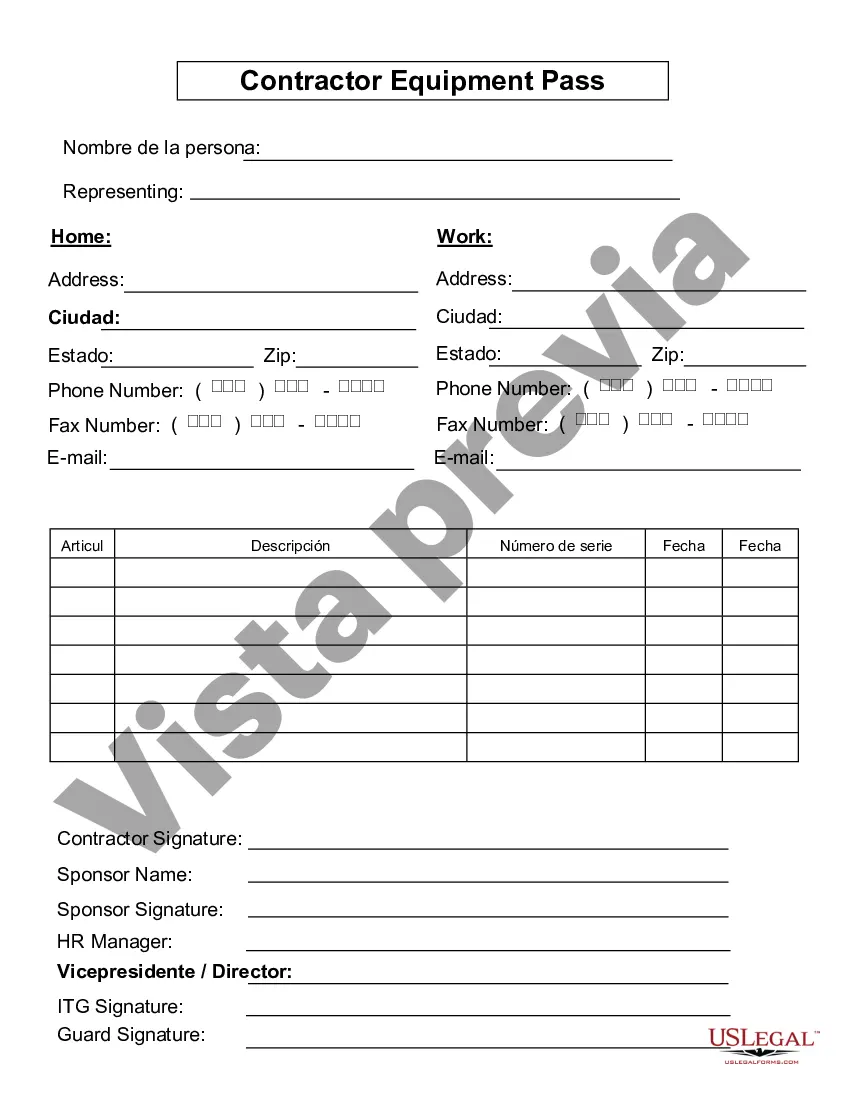 Preview Pase de equipo de contratista