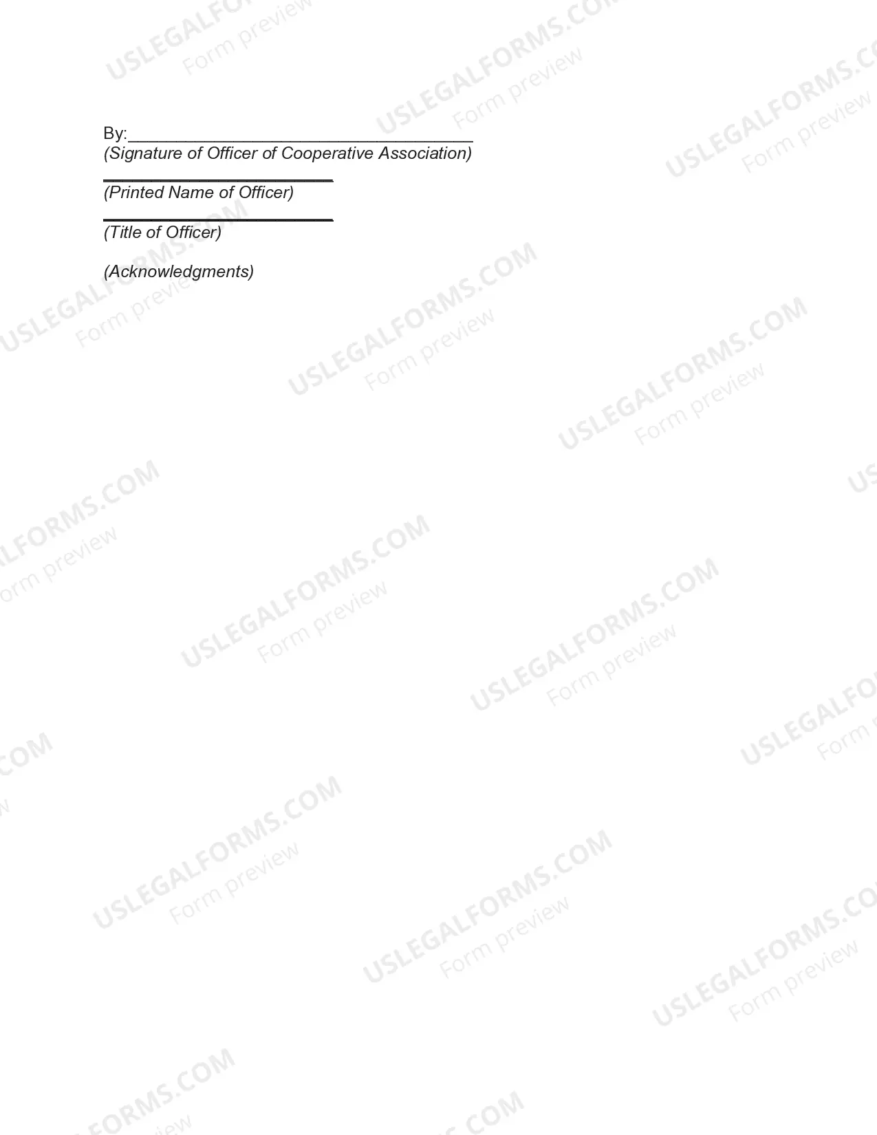 Preview Marketing Agreement with Cooperative Association for Sale of Potatoes