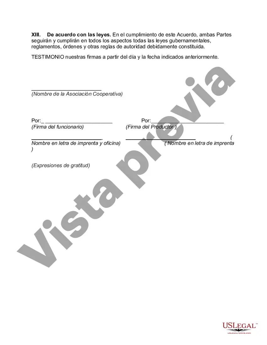 Preview Acuerdo de Comercialización con Asociación Cooperativa de Venta de Aves