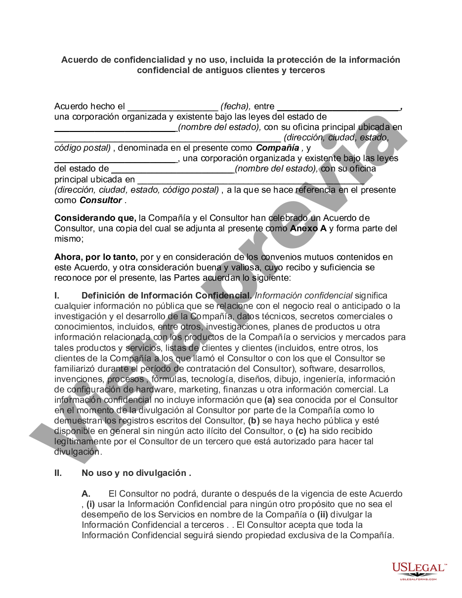 Middlesex Massachusetts Acuerdo de confidencialidad y no uso, incluida ...