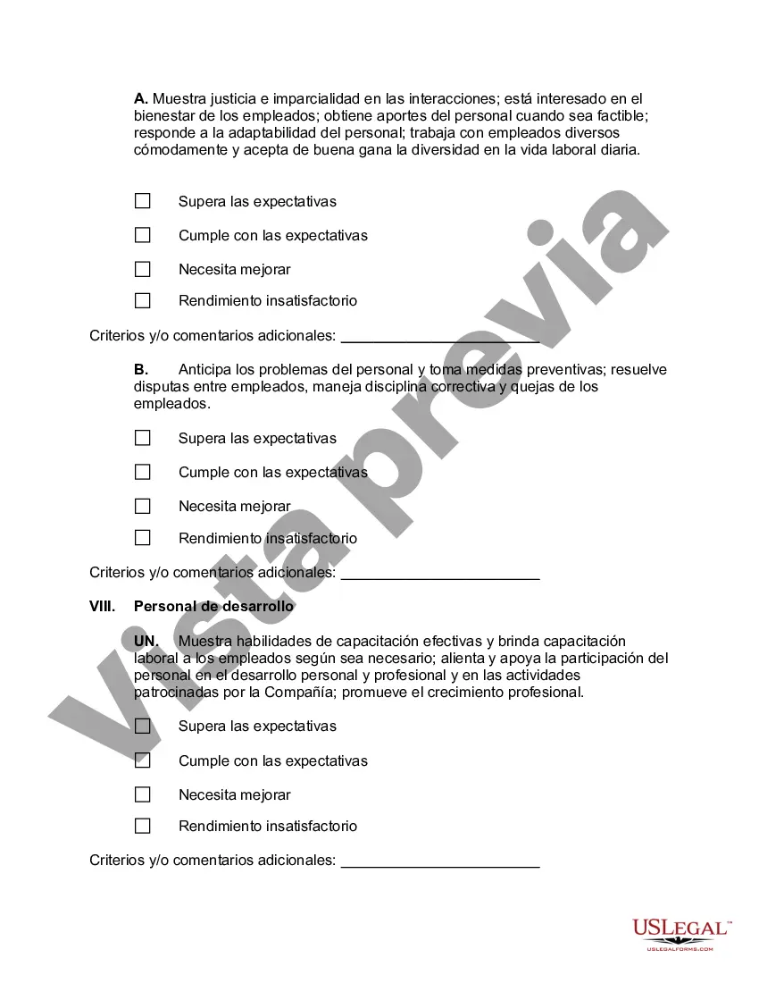 Preview Formulario de evaluación de la gestión