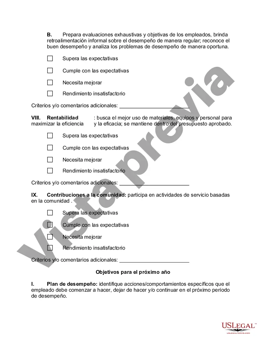 Preview Formulario de evaluación de la gestión