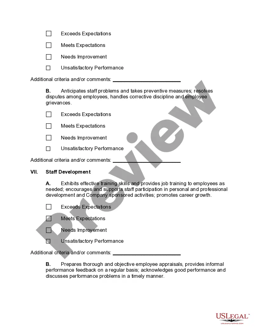 Get Management Evaluation Form Preview Management Evaluation Form