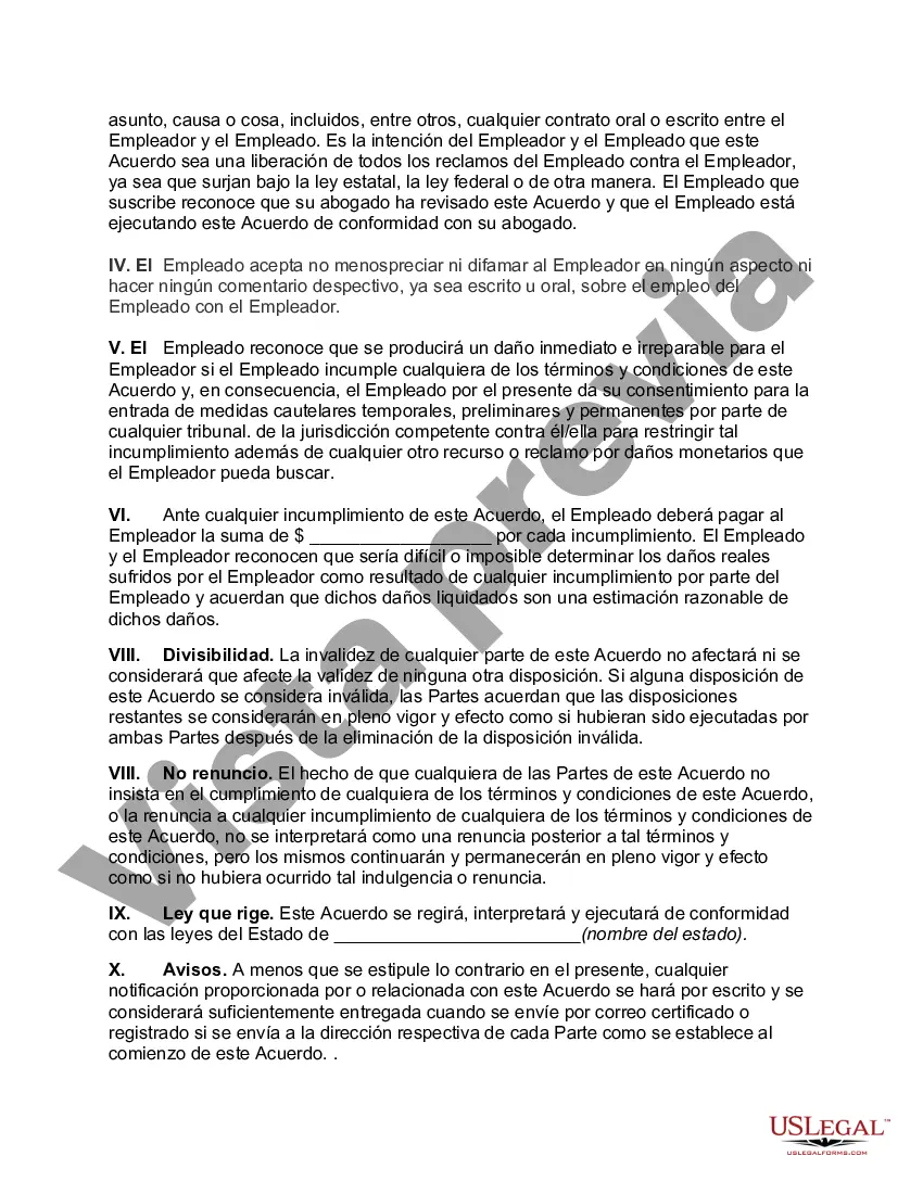Preview Acuerdo de Separación de Empleo