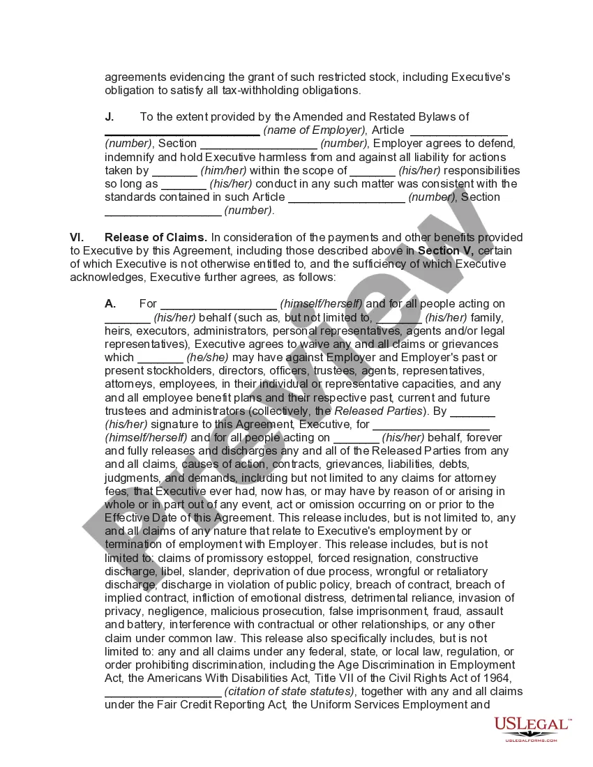 Get Termination Agreement between Employer and Executive at End of Term of Employment Agreement with Restrictive Covenants and General Release Preview Termination Agreement between Employer and Executive at End of Term of Employment Agreement with Restrictive Covenants and General Release