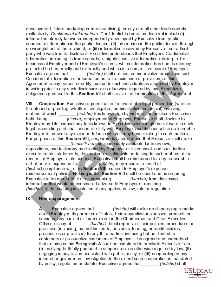 Get Termination Agreement between Employer and Executive at End of Term of Employment Agreement with Restrictive Covenants and General Release Preview Termination Agreement between Employer and Executive at End of Term of Employment Agreement with Restrictive Covenants and General Release