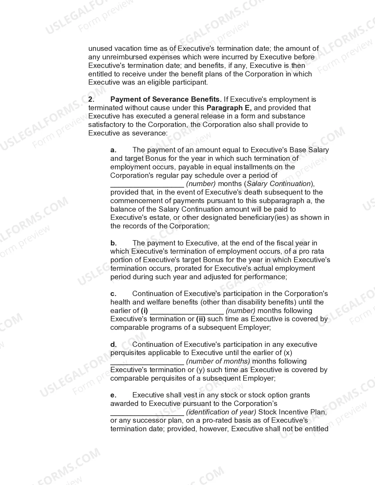 Preview Employment Agreement with Vice President of Human Resources