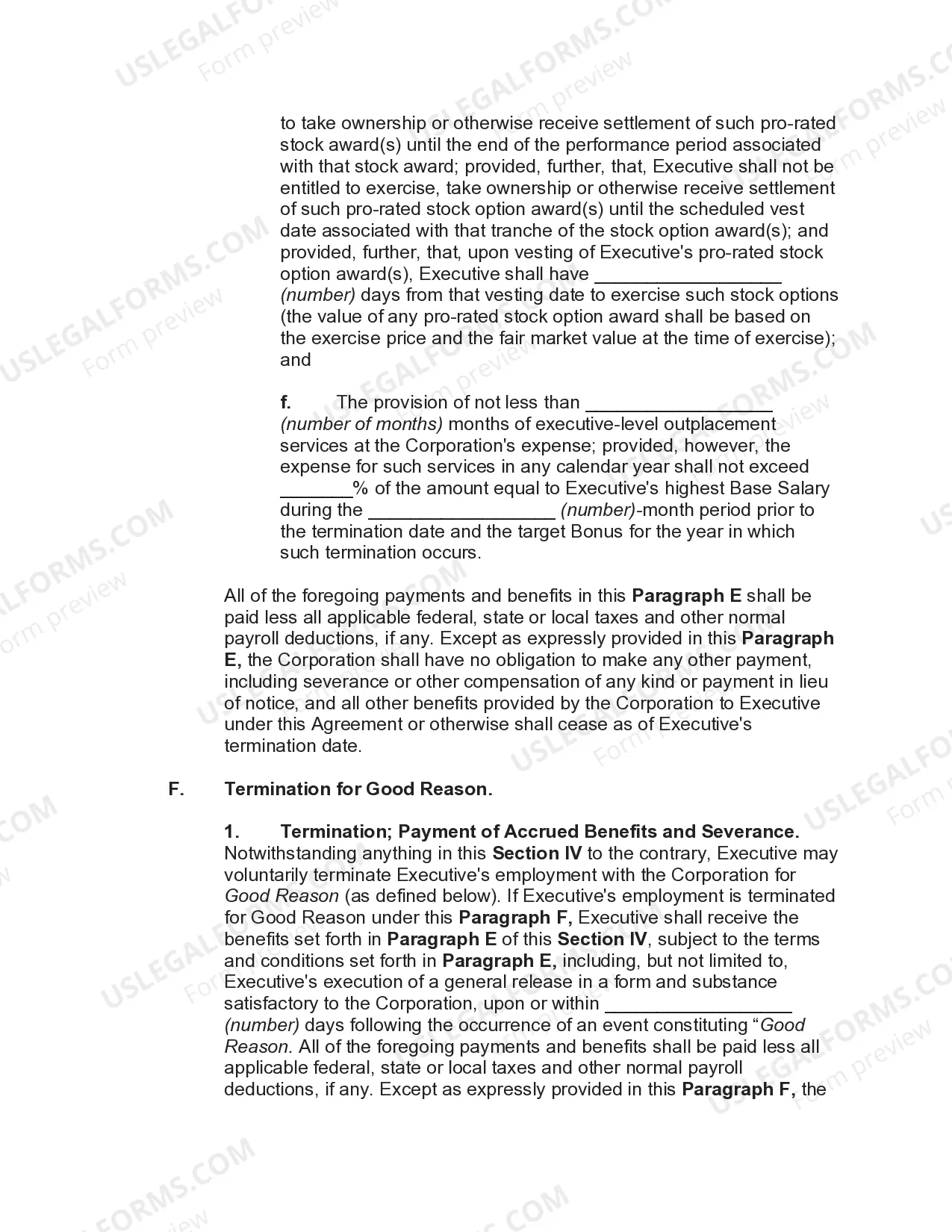 Preview Employment Agreement with Vice President of Human Resources