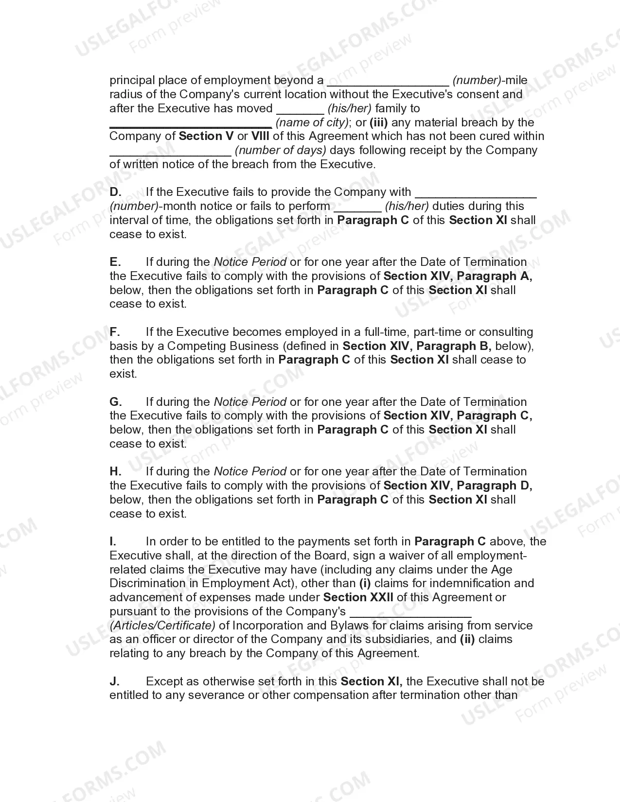 Preview Employment Agreement with Executive Vice President and Chief Financial Officer