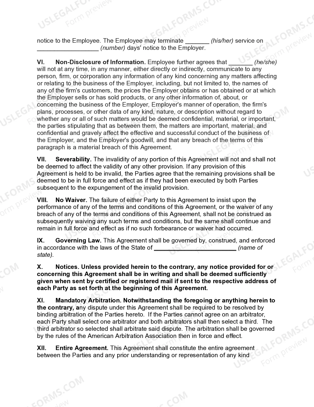 Preview Employment of Supervisor