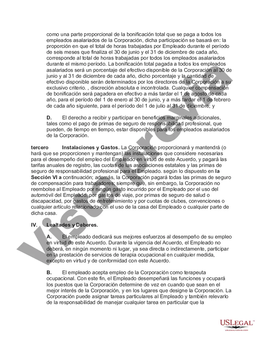 Preview Acuerdo Laboral con Terapeuta Ocupacional