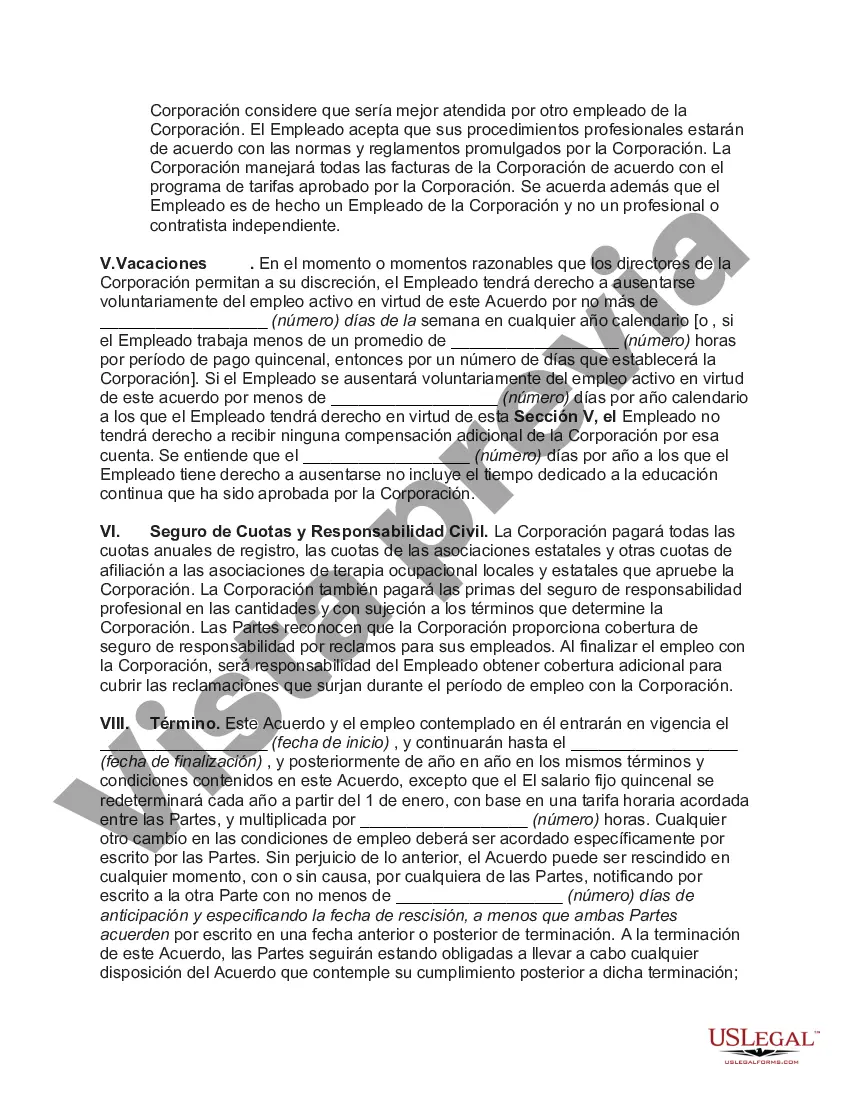 Preview Acuerdo Laboral con Terapeuta Ocupacional