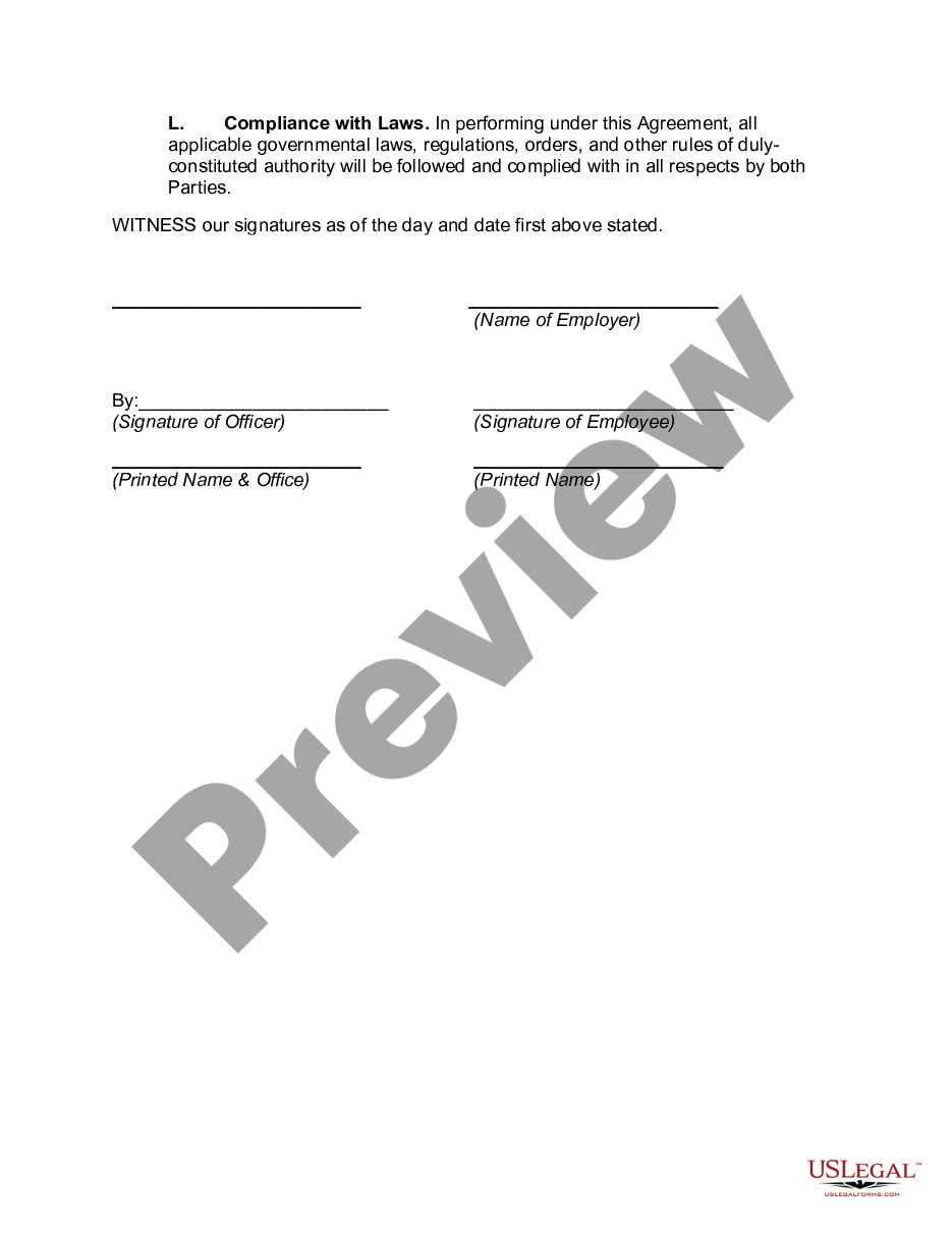 Employment Agreement with Physical Therapist Physical Therapy