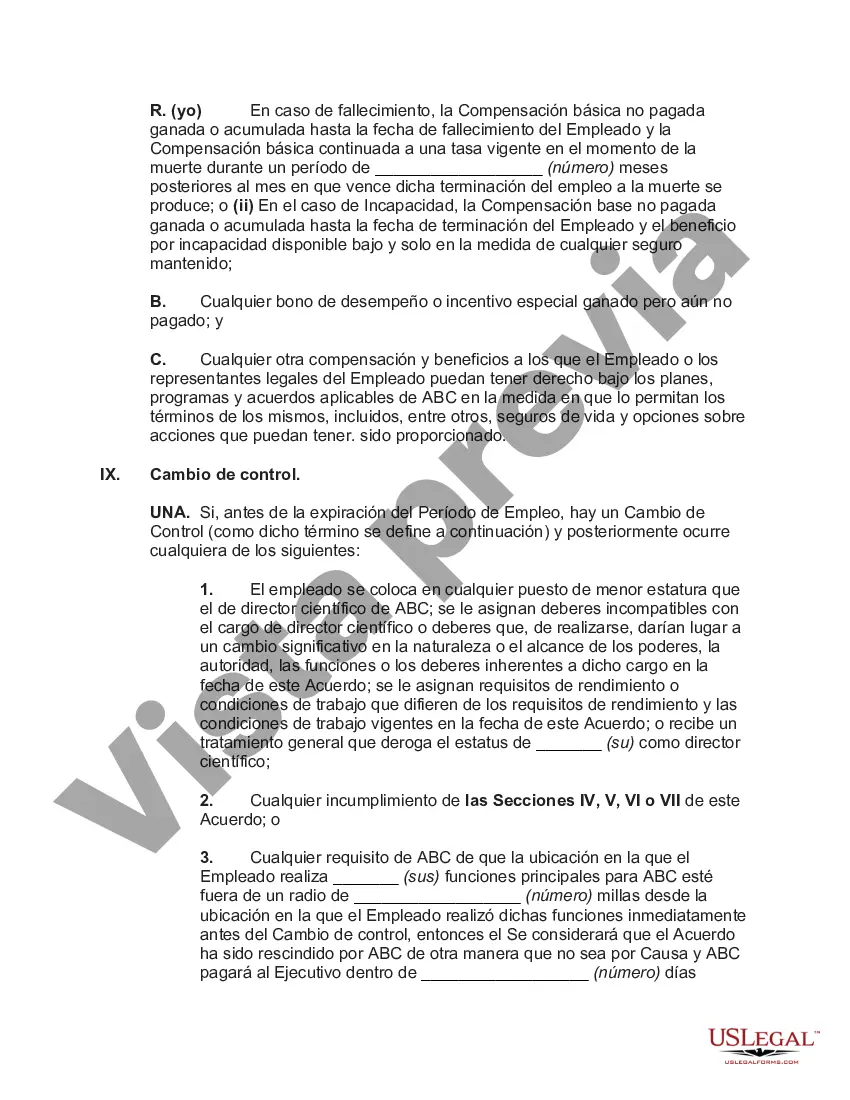 Preview Empleo del ejecutivo como director científico