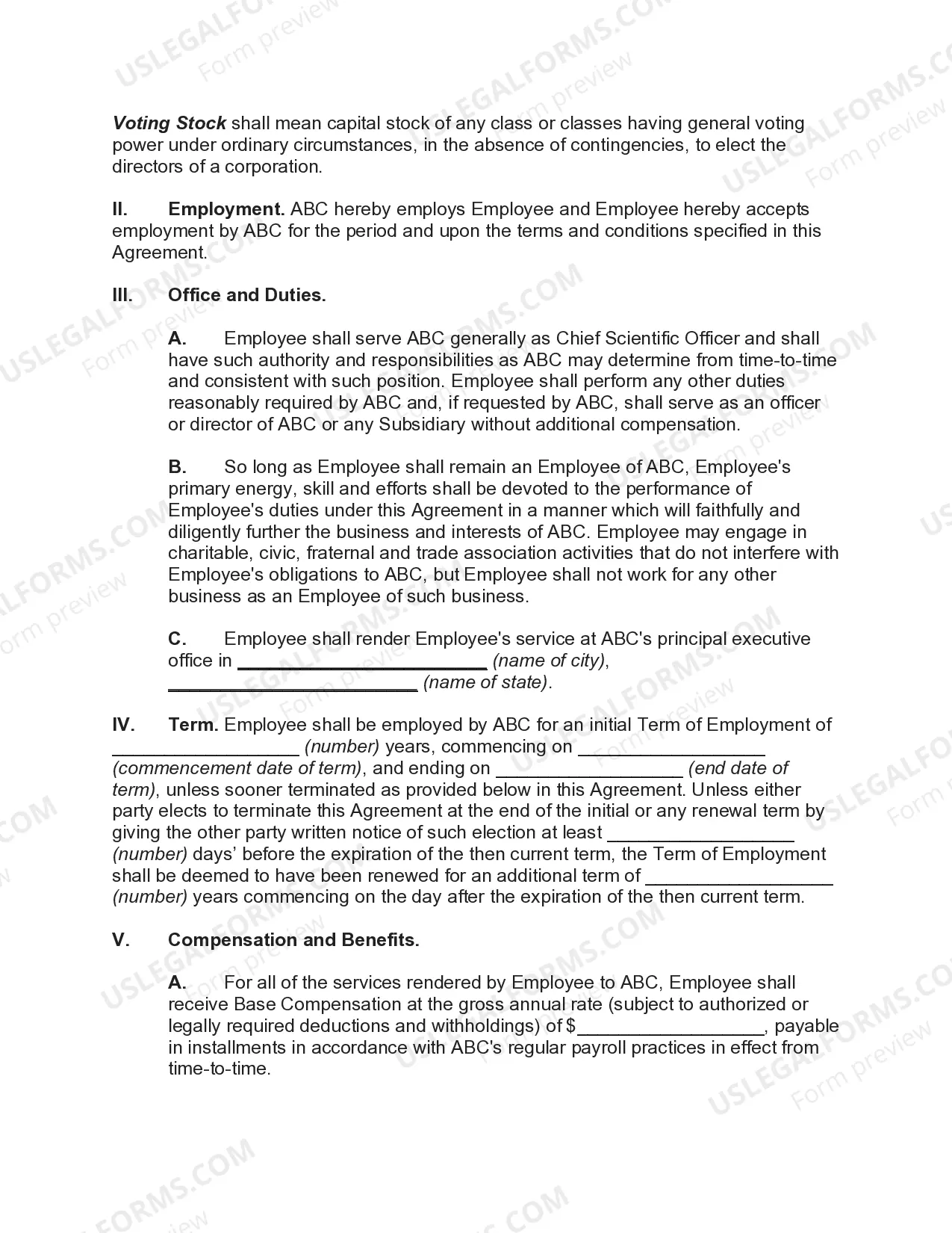 Preview Employment of Executive as Chief Scientific Officer