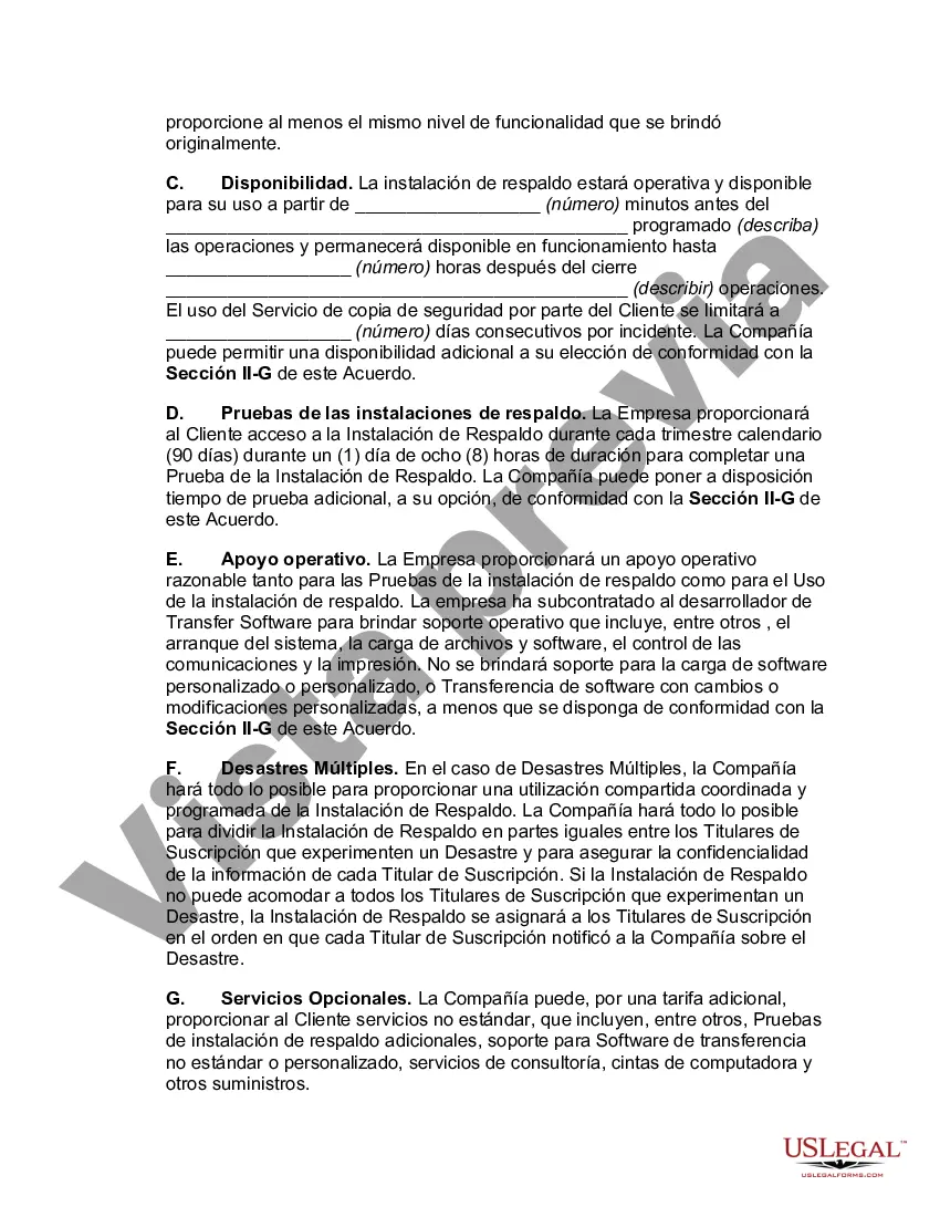 Preview Acuerdo de servicios de respaldo de emergencia