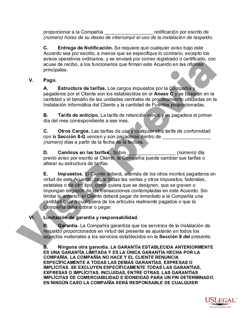 Preview Acuerdo de servicios de respaldo de emergencia