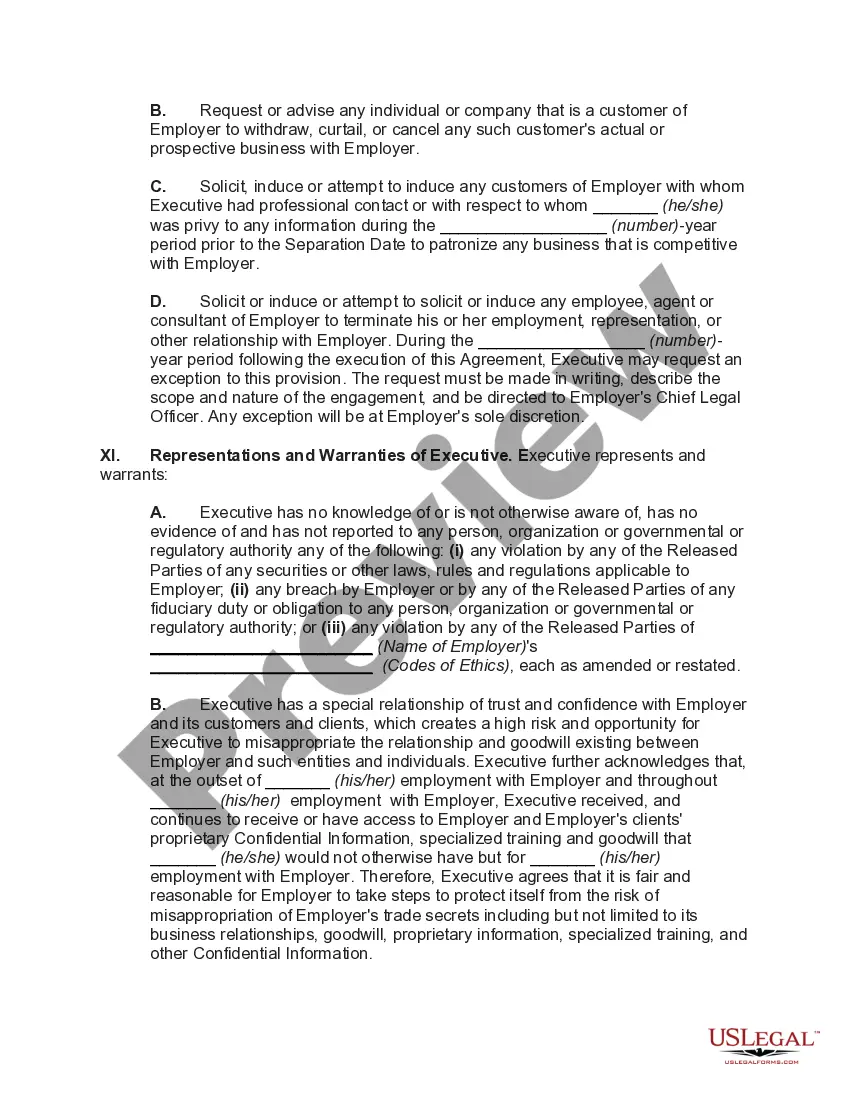 Get Termination Agreement between Employer and Executive at End of Term of Employment Agreement with Restrictive Covenants and General Release Preview Termination Agreement between Employer and Executive at End of Term of Employment Agreement with Restrictive Covenants and General Release