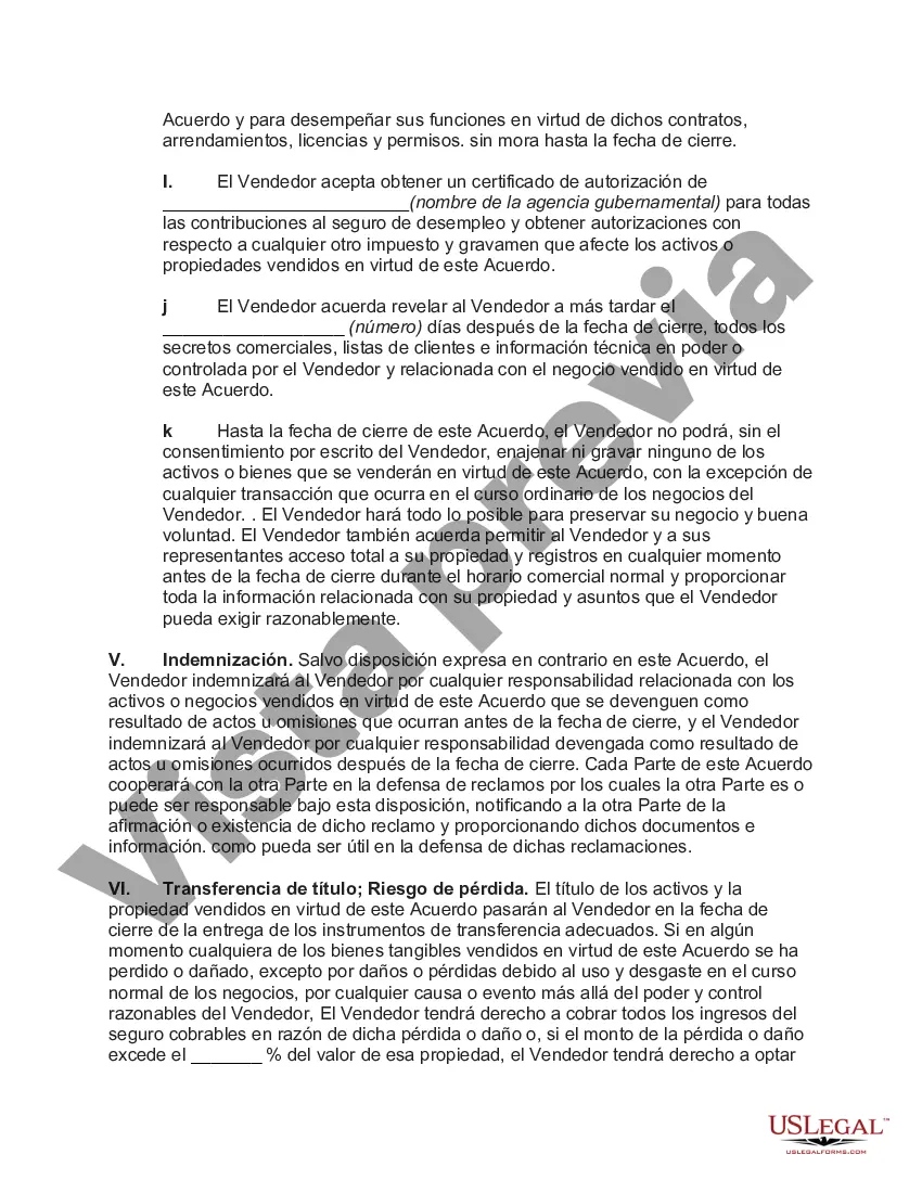 Preview Acuerdo de Venta de Activos de la Corporación