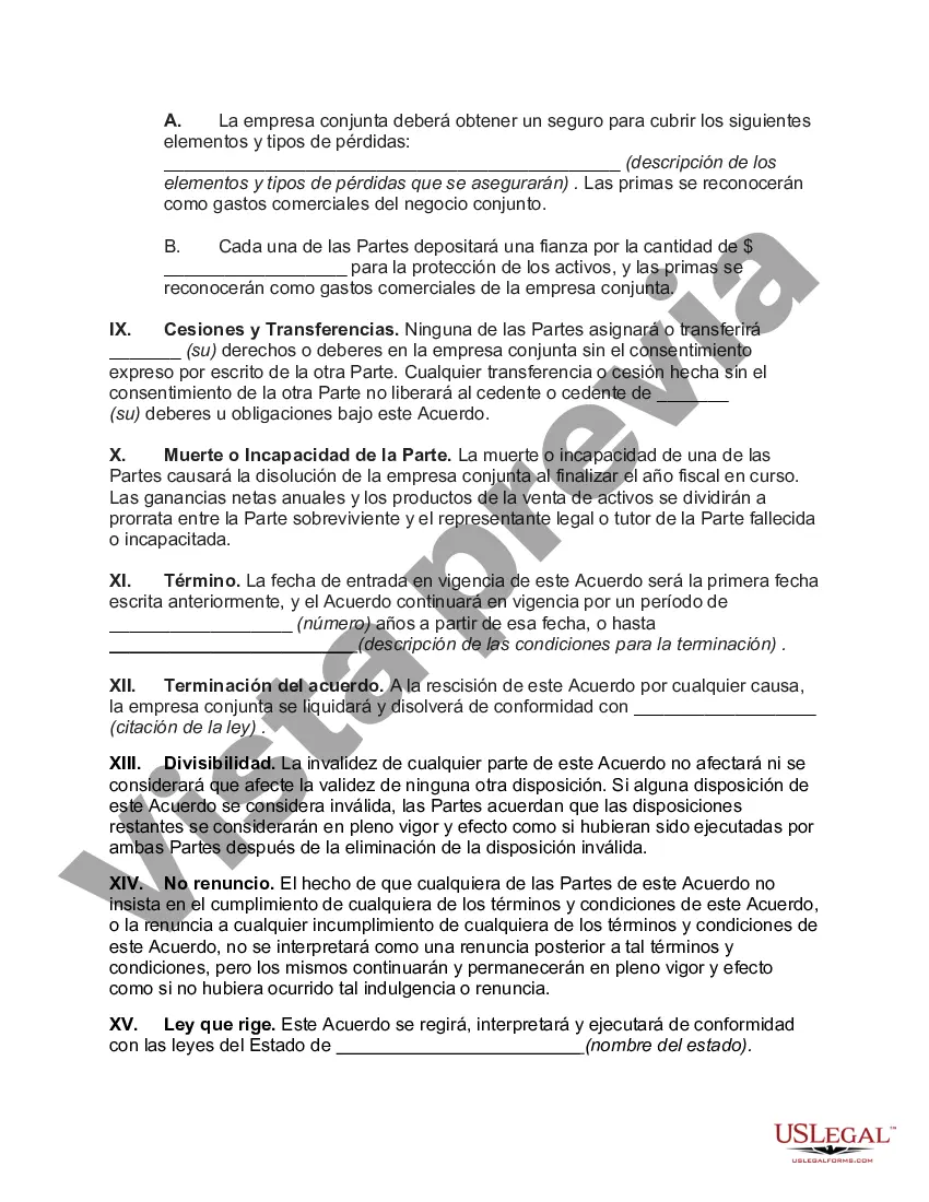 Preview Acuerdo básico de empresa conjunta