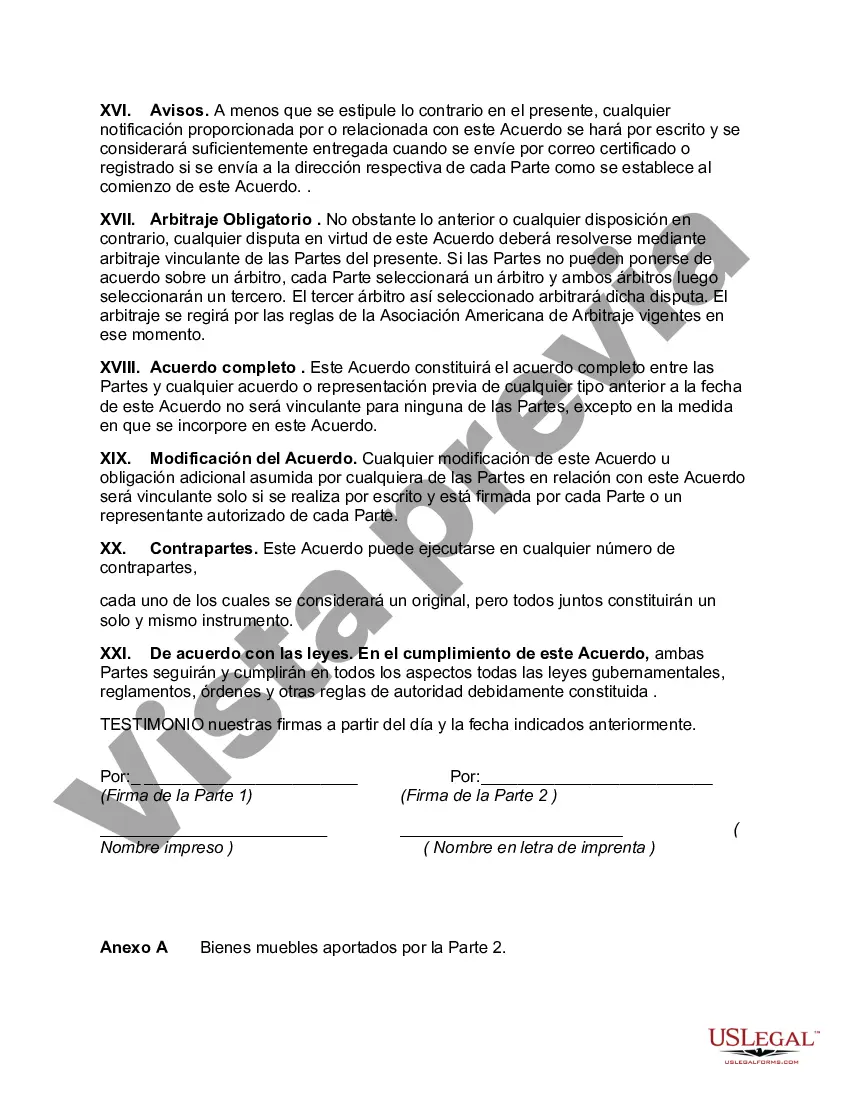 Preview Acuerdo básico de empresa conjunta