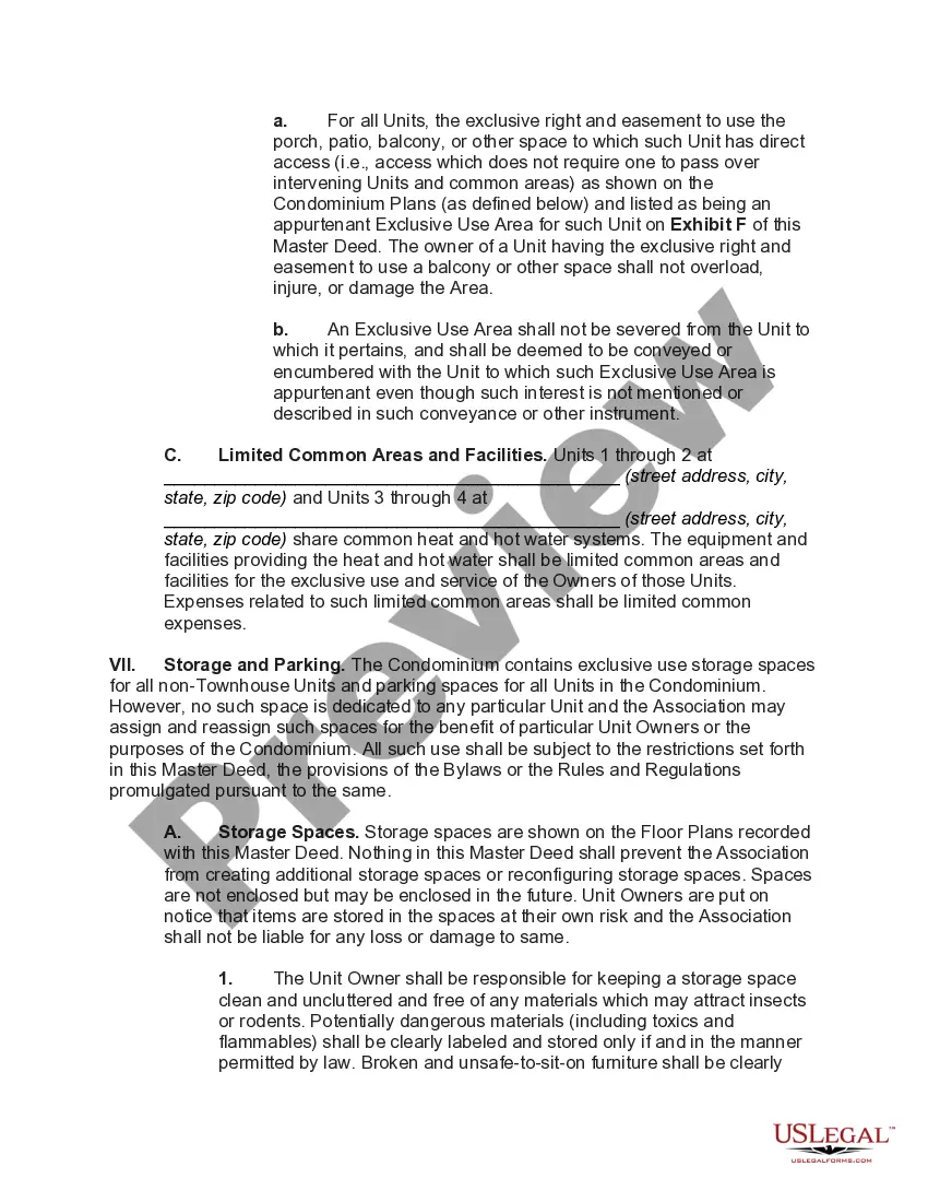 Get Master Deed for Plan of Ownership for Condominium with Multiple Residential Buildings Preview Master Deed for Plan of Ownership for Condominium with Multiple Residential Buildings