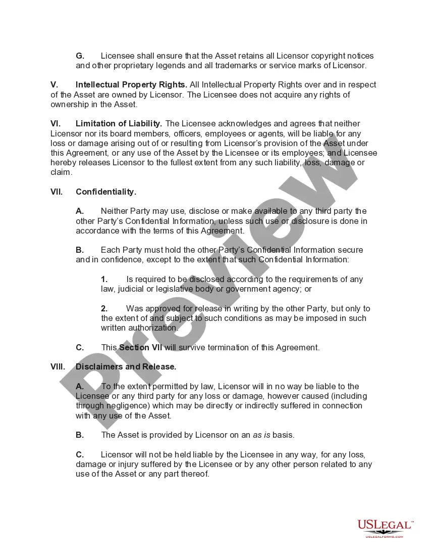 Preview Non-exclusive and Non-transferable License Agreement for a Product