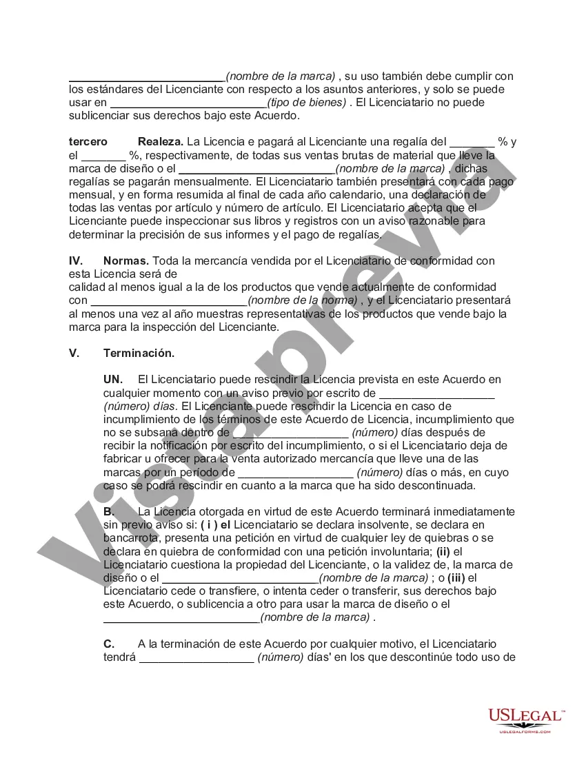 Preview Acuerdo de Licencia y Asignación de Marca Registrada