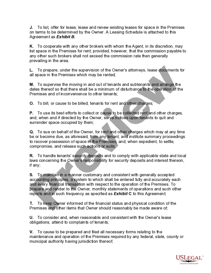 Get Management Agreement Between Owner and Agent Preview Management Agreement Between Owner and Agent