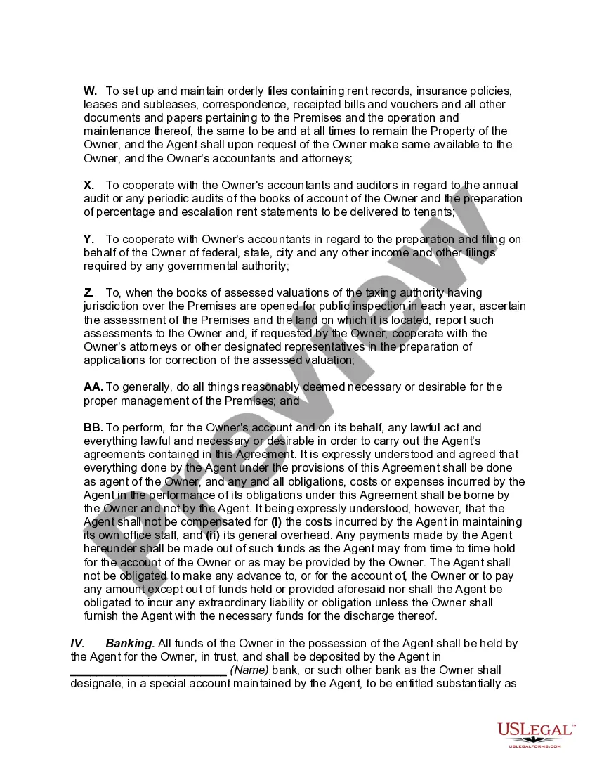 Get Management Agreement Between Owner and Agent Preview Management Agreement Between Owner and Agent