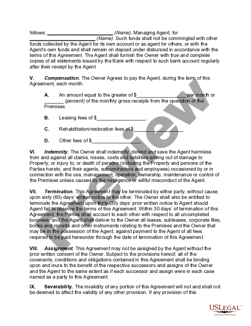 Get Management Agreement Between Owner and Agent Preview Management Agreement Between Owner and Agent