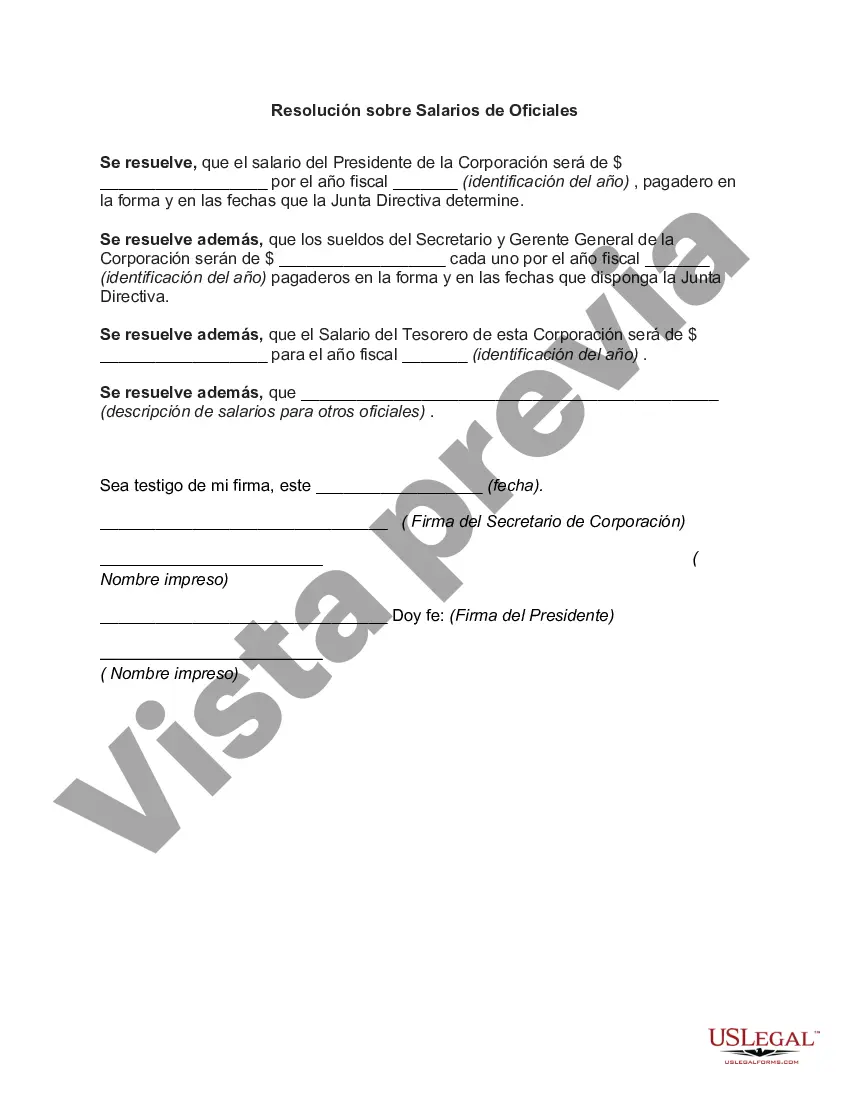 Preview Resolución sobre Salarios de Oficiales