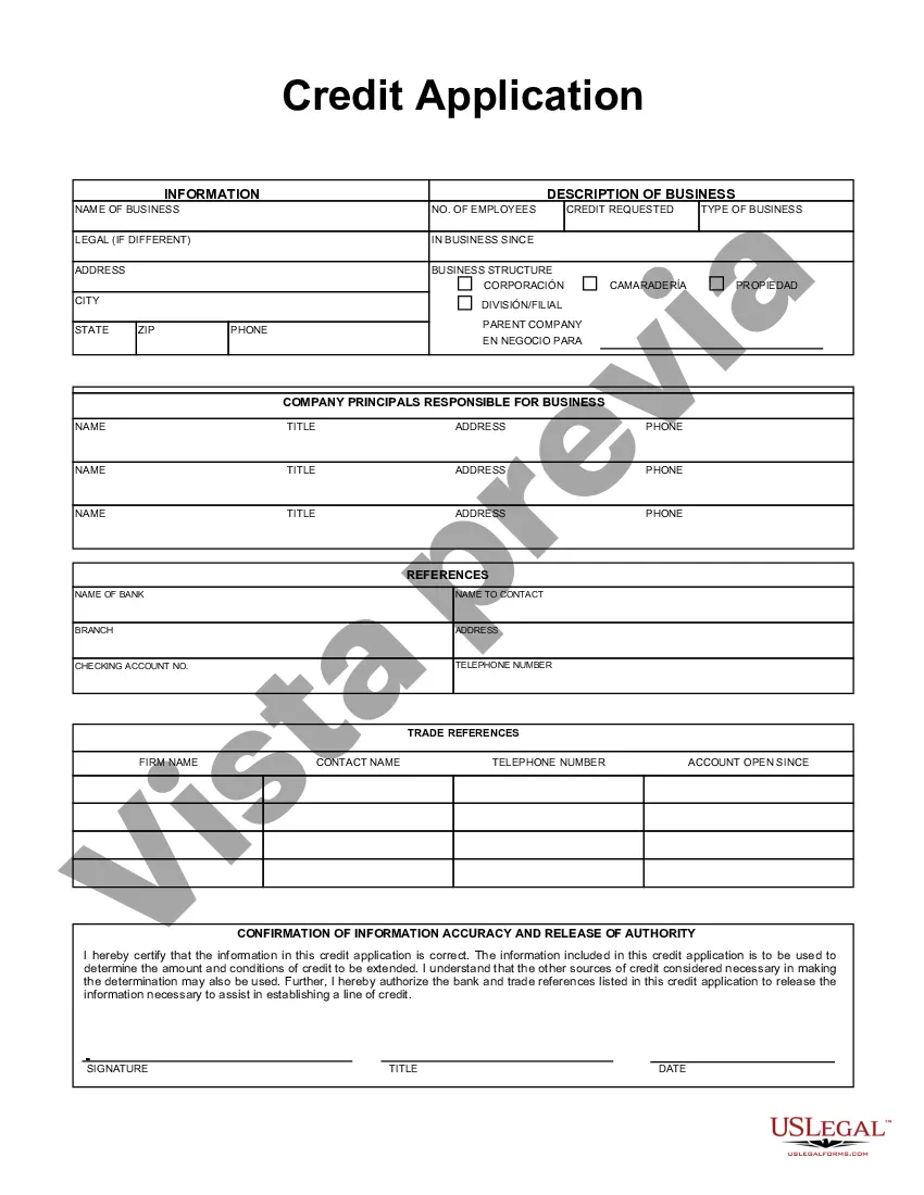 Preview Solicitud de crédito